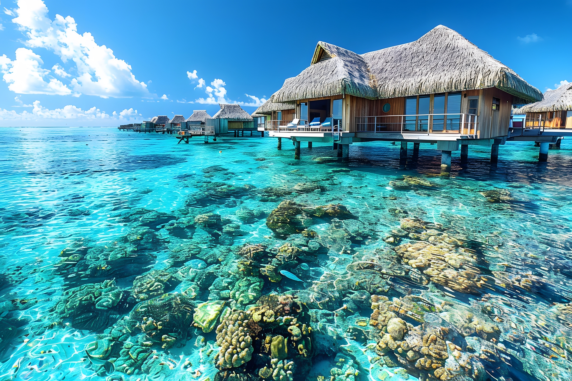 Overwater Bungalows, Tahiti